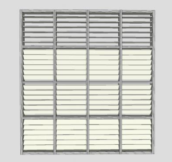 百叶窗窗户SU模型下载_sketchup草图大师SKP模型