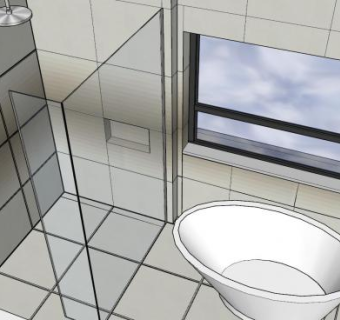 卫生间洗澡房沐浴间SU模型下载_sketchup草图大师SKP模型