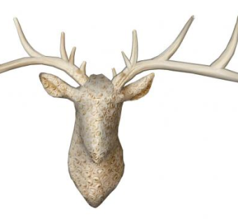 鹿头装饰墙饰SU模型下载_sketchup草图大师SKP模型