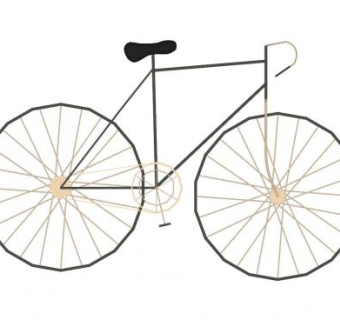 工艺品单车自行车摆件SU模型下载_sketchup草图大师SKP模型