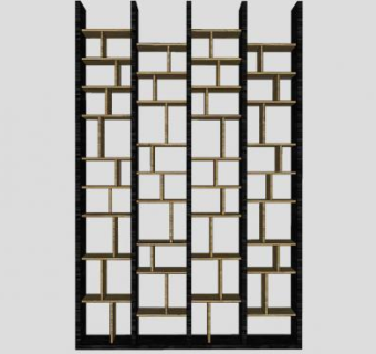 木质简约书架SU模型下载_sketchup草图大师SKP模型