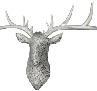 鹿头装饰SU模型下载_sketchup草图大师SKP模型