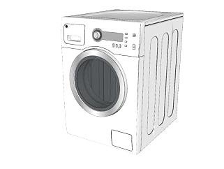 家用滚筒洗衣机sketchup模型下载_sketchup草图大师SKP模型
