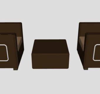 现代洽谈沙发SU模型下载_sketchup草图大师SKP模型