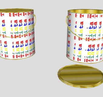 油漆桶SU模型下载_sketchup草图大师SKP模型