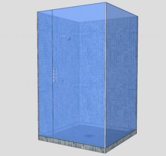 淋浴隔断SU模型下载_sketchup草图大师SKP模型