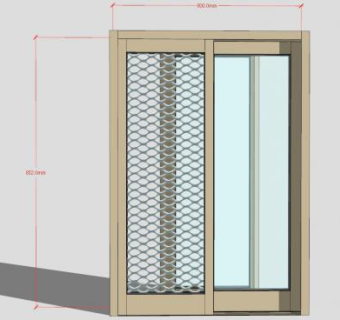 推玻璃窗SU模型下载_sketchup草图大师SKP模型