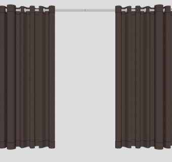 暗色窗帘SU模型下载_sketchup草图大师SKP模型