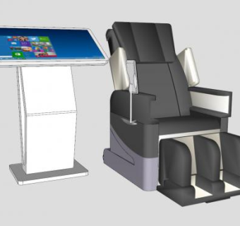 触屏终端机和按摩椅SU模型下载_sketchup草图大师SKP模型