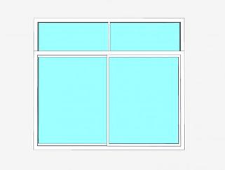 常见的玻璃窗窗户窗口SU模型下载_sketchup草图大师SKP模型