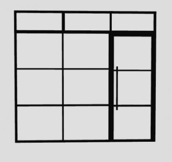 工业主题法国式门窗SU模型下载_sketchup草图大师SKP模型