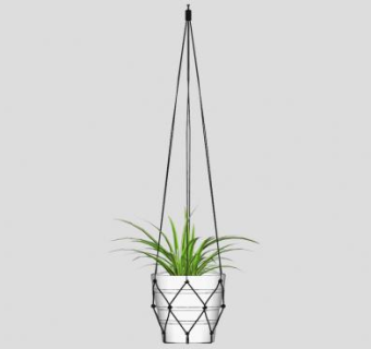 花盆吊篮装饰植物SU模型下载_sketchup草图大师SKP模型