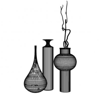 花瓶工艺品摆件装饰SU模型下载_sketchup草图大师SKP模型