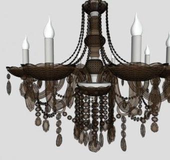 欧式吊灯烛灯SU模型下载_sketchup草图大师SKP模型