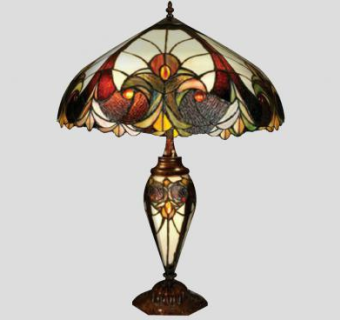 古典桌灯台灯SU模型下载_sketchup草图大师SKP模型