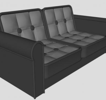 简单的老人沙发SU模型下载_sketchup草图大师SKP模型