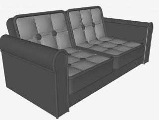 简单的老人沙发SU模型下载_sketchup草图大师SKP模型