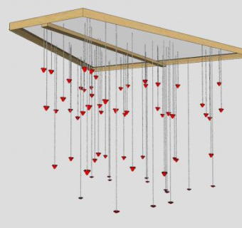 简易吊坠小吊灯装饰SU模型下载_sketchup草图大师SKP模型