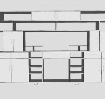 柜子书架书柜SU模型下载_sketchup草图大师SKP模型