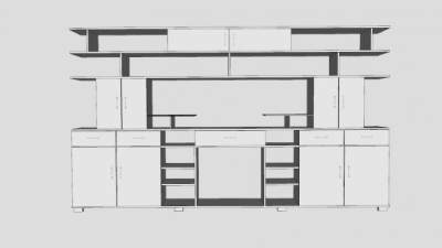 柜子书架书柜SU模型下载_sketchup草图大师SKP模型