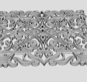 欧式装饰板窗花SU模型下载_sketchup草图大师SKP模型