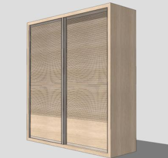 推拉门衣柜SU模型下载_sketchup草图大师SKP模型