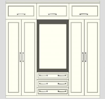 组合式衣柜SU模型下载_sketchup草图大师SKP模型