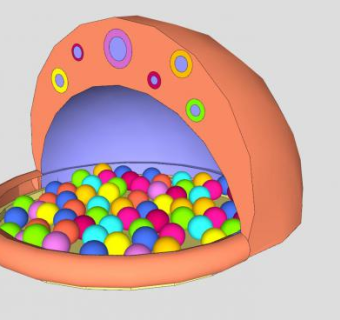 海洋球儿童游乐设施SU模型下载_sketchup草图大师SKP模型
