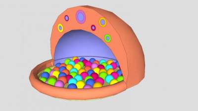 海洋球儿童游乐设施SU模型下载_sketchup草图大师SKP模型