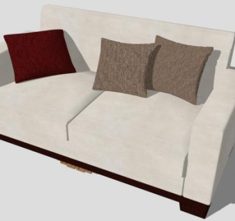 现代简约双人沙发SU模型下载_sketchup草图大师SKP模型