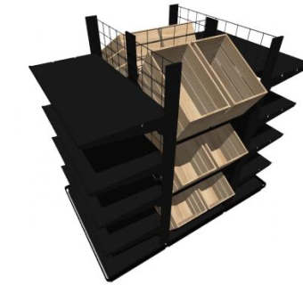生鲜货架SU模型下载_sketchup草图大师SKP模型