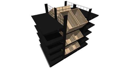 生鲜货架SU模型下载_sketchup草图大师SKP模型