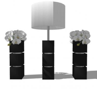 床头灯装饰SU模型下载_sketchup草图大师SKP模型