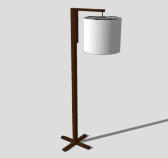 木制落地灯家具SU模型下载_sketchup草图大师SKP模型
