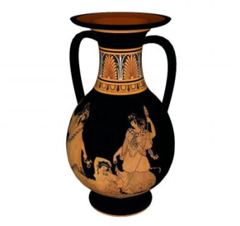 古董花瓶SU模型下载_sketchup草图大师SKP模型