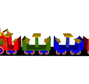 儿童玩具小火车SU模型下载_sketchup草图大师SKP模型