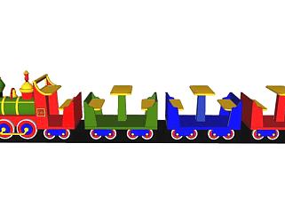 儿童玩具小火车SU模型下载_sketchup草图大师SKP模型