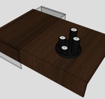 中式实木茶几sketchup模型下载_sketchup草图大师SKP模型
