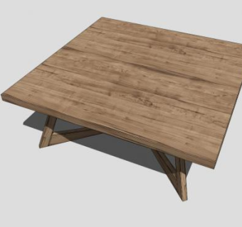 经典中式实木茶几SU模型下载_sketchup草图大师SKP模型