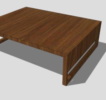 现代中式实木茶几SU模型下载_sketchup草图大师SKP模型