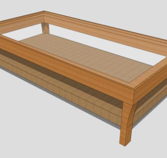 现代中式实木茶几sketchup模型下载_sketchup草图大师SKP模型