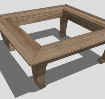 现代新中式茶几SU模型下载_sketchup草图大师SKP模型