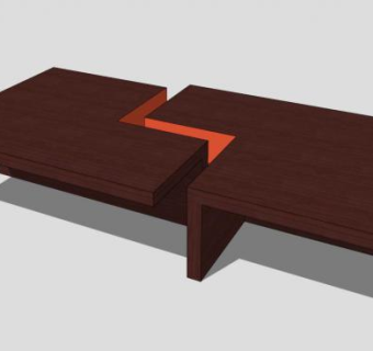 中式创意茶几SU模型下载_sketchup草图大师SKP模型