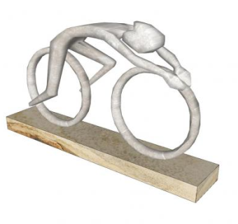 骑自行车工艺品摆件陈设SU模型下载_sketchup草图大师SKP模型