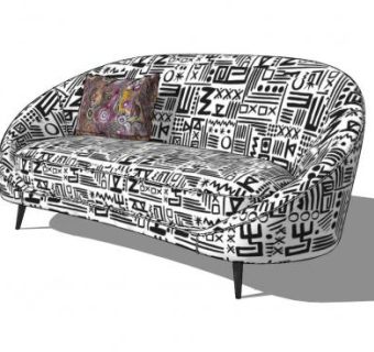 欧式工业风格沙发家具SU模型下载_sketchup草图大师SKP模型