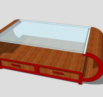 中式简易红木茶几SU模型下载_sketchup草图大师SKP模型