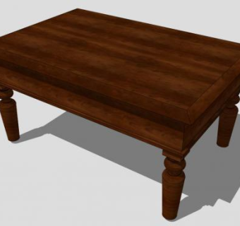 中式古典茶几SU模型下载_sketchup草图大师SKP模型
