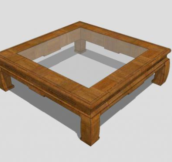 中式风格创意茶几SU模型下载_sketchup草图大师SKP模型