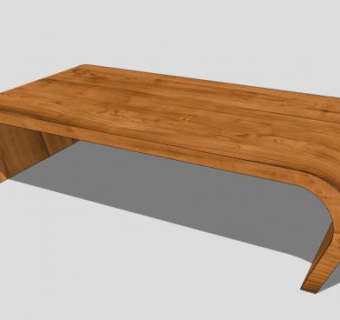 现代中式简易实木茶几SU模型下载_sketchup草图大师SKP模型