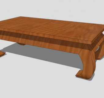 经典中式简易红木茶几SU模型下载_sketchup草图大师SKP模型